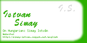istvan simay business card