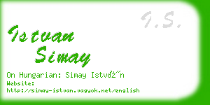 istvan simay business card